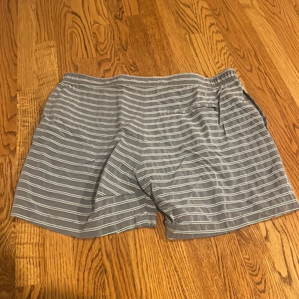 Onia Men’s Striped Grey Swim Trunks Size XXL